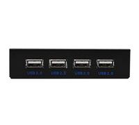 Generic Pannello Frontale Floppy Hub USB 2.0 Efficiente Espansione USB a 4 Porte per Computer Spazio per unità Floppy da 3,5'' Metallo Resistente