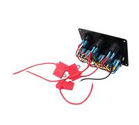 Generic Pannello Interruttori a Bilanciere da 6 Gruppi DC12V a 24V 20A LED Blu Luce 5PIN Sovraccarico per Auto Yacht RV Bus Marine Boat UTV