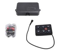 Generic Pannello Interruttori Premium a 6 Gang con Scatola del di relè di Controllo della Luce RGB per Camioncino per Auto, Yacht - Esperienza di Guida Migliorata Controllo del Circuito 12V 24V