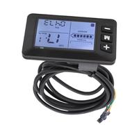 Generic Pannello LCD per Bicicletta Elettrica con Materiale ABS Resistente Display di velocità e Livello della Batteria di Facile Lettura per la Modifica di Scooter e Biciclette