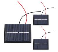 Generic Pannello Solare Cablato da 3 Pezzi da 0,45 W con Eccellente Effetto di Scarsa Illuminazione per Progetti Domestici di Elettronica Fai-da-te e Campeggio