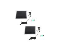 Generic Pannello Solare in Silicio Monocristallino con Caricatore Efficiente a Prova di Acqua con Montaggio a 360° per Telecamere di Sicurezza Esterne 1 unità (2 pacchi)