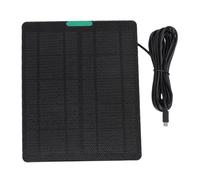 Generic Pannello Solare Pannello di Ricarica per Telecamera Esterna in Silicio Monocristallino Durevole da 10 W per Telecamere di Sicurezza Ring e (BLACK)