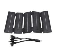 Generic Pannello Solare Pieghevole, Pannello Solare Portatile Sottile in Silicio Monocristallino Etfe da 25 W con Cavo Connettore 10 in 1, Impermeabile, Per Viaggi All'aperto