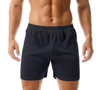 Generic - Pantaloncini da pigiama da uomo in cotone al 100%, pantaloncini da casa, morbidi, per la casa, corti estivi, jogger, leggeri, da notte, con elastico in vita, pantaloncini sportivi, comodi