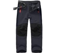 Generic Pantaloni da sci per bambini Softshell Pantaloni cargo foderati Pantaloni termici Ragazzi Ragazze Pantaloni da neve Inverno Outdoor Escursionismo Grigio, 9-11 Anni