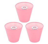 Generic Paralume in Tessuto da 3 Pezzi Design di Sicurezza in Tessuto Premium Tipo di Intervento per Biblioteca di Hotel Diametro Inferiore di 14 Cm (PINK)