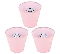 Generic Paralume in Tessuto da 3 Pezzi Design di Sicurezza in Tessuto Premium Tipo di Intervento per Biblioteca di Hotel Diametro Inferiore di 14 Cm (rosa chiaro)