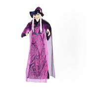 Generic Parola Chiave Principale precisa: Strega Sospesa di Halloween con Occhi LED e Suono Fantasma per Un'atmosfera Spettrale per Soggiorno, Portico, Decorazione della Porta