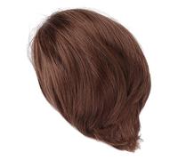 Generic Parrucca Corta Uomo Marrone Chiaro, Aspetto Naturale e Alla Moda per Costumi di Halloween, Parrucca Piena Uomo Corta Diritta con Capelli Finti per Feste Cosplay, Fibra Ad Alta Temperatura