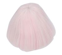 Generic Parrucca della Bambola, 1/3 Bambola da Abito Corto Dritto per Capelli Fatti a Mano Parrucche Bjd Capelli Dritti Bang Bjd per il Presente (PINK)