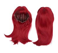 Generic Parrucca Diritta Rossa, Moda e Facile Gestire Parrucche da Cosplay Lunghi Capelli Finti Dritti con Botto Dritto per Giocare a Ruolo per le Donne per Halloween per la Vita Quotidiana