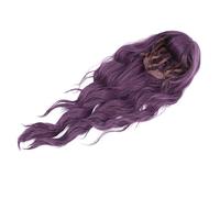 Generic Parrucca Lunga Riccia Viola Regolabile Che Imita il Design del Cuoio Capelluto Femminile Parrucchino 66 Cm per Giochi di Ruolo Nella Vita Quotidiana