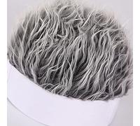 Generic Parrucca per Capelli Finti Corti Imitazione retrò per Uomo, Bellissimo Berretto Hip-hop per L'autunno e L'inverno, Divertente Cappello in Cotone per Viaggi e Shopping (regolabile)