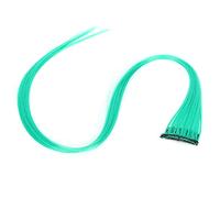 Generic Parrucchino Dritto Estensioni per Capelli con Clamp/Holder di Colore Brillante per Uso Quotidiano Cosplay Clamp/Holder per Parrucchino 21,7 Pollici (GREEN)