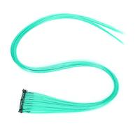 Generic Parrucchino Dritto Estensioni per Capelli Dai Colori Brillanti Clamp/Holder per Parrucchino per Uso Quotidiano e Cosplay Capelli Sintetici Ad Alta Temperatura 21,7 Pollici per Donna (GREEN