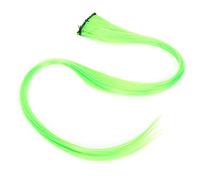 Generic Parrucchino Dritto Estensioni per Capelli Dai Colori Brillanti Clamp/Holder per Parrucchino per Uso Quotidiano e Cosplay Capelli Sintetici Ad Alta Temperatura 21,7 Pollici per Donna (GREEN
