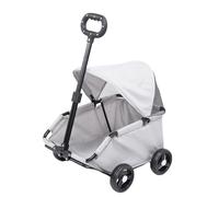 Generic Passeggino per Cani, Passeggino Gatto Pieghevole, Passeggino per Animali Domestici con Telaio da 4 Ruote a Mezzina Visibile, Uso Multifunzionale Portatile Oxford Canova di (Grigio)