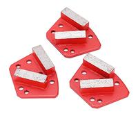 Generic Pattini Diamantati per Taglio Trapezoidale del Calcestruzzo, Design a 6 Fori Resistenti e Affilati per la Smerigliatura di Calcestruzzo Pesante, Rosso 30# - 3 Pezzi