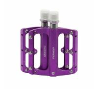 Generic Pedale Bici Piatto Antiscivolo in Lega di Alluminio con Perno Cr-mo E Cuscinetti Scorrevoli Corpo Leggero a Ritagli Aperti Installazione Chiara R Adatto Trail Commuting Tempo Libero, Viola