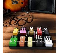 Generic Pedaliera per Effetti con Tappetini Antiscivolo e 15 Nastri per il Setup della Chitarra Elettrica in Nero, Taglia S (medio)