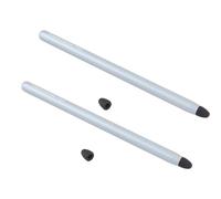 Generic Penna Compressa, Punta in Silicone per Tattile Tapt Che Tocca la Lega di Alluminio con 2 Piume per la Scrittura (BLUE)
