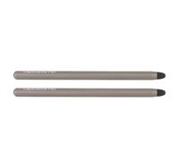 Generic Penna Compressa, Punta in Silicone per Tattile Tapt Che Tocca la Lega di Alluminio con 2 Piume per la Scrittura (GREY)