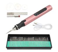 Generic Penna per Incisione Strumento Portatile per Incisione in Metallo Wireless a 3 velocità per Principianti Collana Portachiavi Fai-da-te Che Rende Durevole L'alta qualità (Oro rosa)