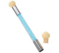 Generic Pennello Doppia Testa per Nail Art Spugna Acrilica, Facile da Usare, Setole Morbide per Sfumature Gradienti su Unghie Blu, per Decorazioni Fai-da-te