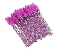 Generic Pennello per Trucco Monouso in Nylon Bacchette per Mascara Ciglia 50 Pezzi Pennelli Portatili per Viaggiare Sopracciglio Non Tossico Scena applicabile: Strumento per il Trucco Rosa (PURPLE)