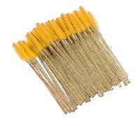 Generic Pennello per Trucco Monouso in Nylon Bacchette per Mascara Ciglia 50 Pezzi Pennelli Portatili per Viaggiare Sopracciglio Non Tossico Scena applicabile: Strumento per il Trucco Rosa (YELLOW)