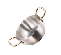 Generic Pentola per Ramen Coreana Dal Design a Doppio Manico per un Facile Utilizzo in Casa e Al Ristorante con Riscaldamento Rapido (SILVER)