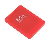 Generic Per Scheda di Memoria Accessorio di Salvataggio Gioco Ad Alta velocità da 64 MB Per Console Materiale ABS Resistente (rosso)