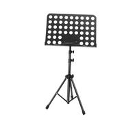 Generic per Spartiti Pieghevole, Telescopico, Regolabile, Portatile, con Supporto in Metallo a Treppiede, Design Stabile, Adatto per La Pratica E Le Es, Nero