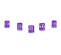 Generic Perline Intrecciate per Capelli Colorati Anelli 100 Pezzi Strumenti per lo Styling di Borse per Capelli Treccia Tubo Perline per Polsino 7 Colori (PURPLE)
