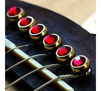 Generic Perni per Ponte per Chitarra 6 Pezzi Perno per Ponte Elegante e Durevole in Ottone per Strumenti Musicali per Chitarra (rosso)
