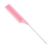 Generic Pettine a Coda di Rondine in Acciaio, Strumento Professionale per Acconciature con Ago a Coda Arrotondata per Realizzare Acconciature, 9,05", Pettine Parrucchiere per Parrucchiere (PINK)