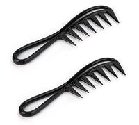 Generic Pettine Parrucchiere a Denti Grandi 2 Pezzi per Acconciature, Denti Larghi e Lisci, Design Leggero, Uso in Salone e a Casa