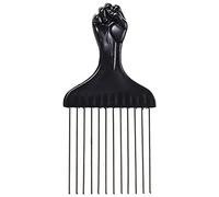 Generic Pettine per Capelli Ricci Afro Inserto per Forchetta Pick per Capelli Strumento Antistatico per Acconciature, Pettine per Massaggio del Cuoio Capelluto a Denti Larghi per Unisex, Plastica e