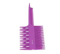 Generic Pettine per Tintura per Capelli con Design Fronte-retro per Riflessi Perfetti per il Salone e L'uso Domestico Fai-te in Blu, Viola, Bianco e Nero, Materiale ABS, 21,5 X 7,5 Cm (Viola)