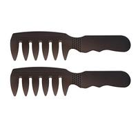Generic Pettine Uomo a Denti Larghi, Strumento Portatile Durevole per Parrucchiere, per Capelli Uomo, Diviso Lateralmente, PC, 2 Pezzi, Pettine Professionale per Regalo per la Festa del papà, Salone