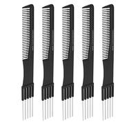 Generic Pettini per Stuzzicare il Carbonio Durevole 10 Pezzi Strumenti per Parrucchieri a Punta Fine per uno Styling Facile nel Salone di Casa Nero