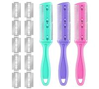 Generic Pettini Professionali per Rasoio per Capelli, Pettine a Doppia Faccia, Modella e Taglia Facilmente i Capelli con 10 Lame in Acciaio Inossidabile, Ottimo per Modellare i Tagli di (Colore