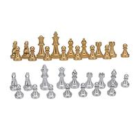 Generic Pezzi degli Scacchi in Oro e Argento Sostitutivi Antiusura da 1,93 Pollici Figure del Re per Set di Scacchi Giocattolo per Adulti per Bambini