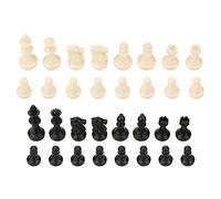 Generic Pezzi degli Scacchi in Plastica Set di Ricambio per Scacchi da Torneo in ABS 32 Pezzi degli Standard con Pregevole Fattura Bordi Eleganti per Giocatori e Amanti de