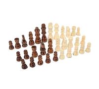 Generic Pezzi di Scacchi, Pezzi di Scacchi a Doppio Colore a in Legno 32 Figure di Internazionali per Bambini Giocattoli di Intrattenimento