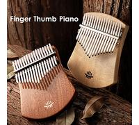 Generic Pianoforte a Pollice in Legno Massello a 17 Tasti Elegante Strumento Musicale Portatile con Accessori Completi per Bambini Adulti Principianti Professionista per Coltivare il Talento Musicale