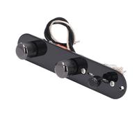 Generic Piastra di Controllo per Chitarra Precablata con Interruttore a 3 Vie per Telecaster, Lega di Alluminio Nera, Aggiornamento a Tono Completo, Perfetta per i Costruttori di Chitarre