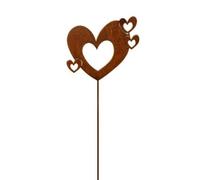 Generic Picchetto a Forma di Cuore in Ferro Rustico Ferro Forgiato Decorativo a Forma di Cuore Vintage per Sentieri, Feste