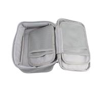 Generic Piccola Borsa Portadocumenti Ignifuga con Chiusura di Sicurezza Custodia Multistrato per Passaporti e Carte Ufficio Uso Domestico Fibra di Vetro Rivestita in Silicone Argento 24x15x8 Cm
